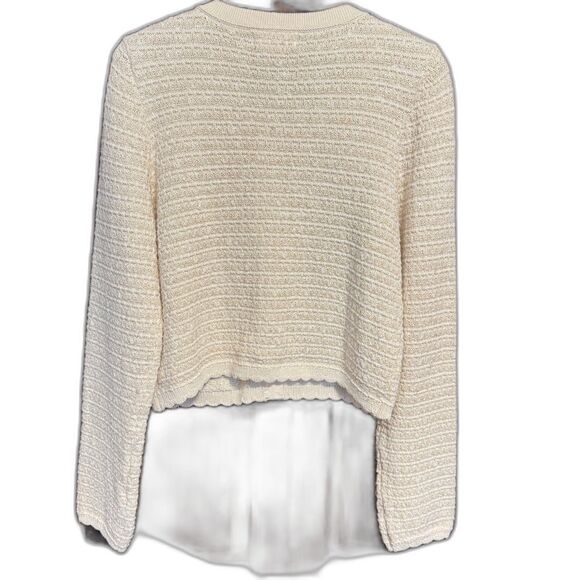 JESSICA SIMPSON NWT Cropped Metallic Accent Cardigan Sweater - Picture 2 of 7